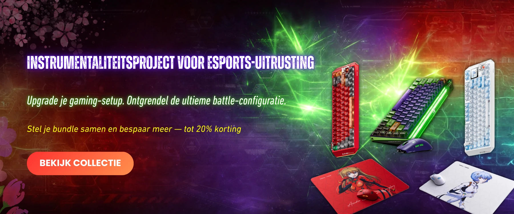 Evangelion-gamingtoetsenborden, muizen en accessoires bij Risenty