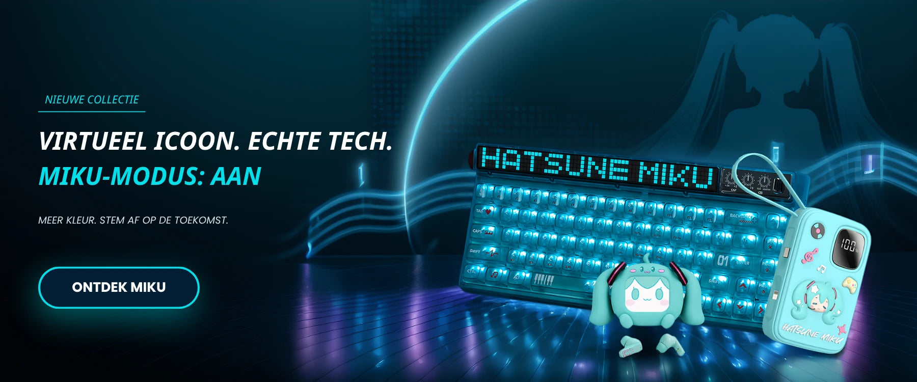 Hatsune Miku fandom-tech- en lifestylecollectie bij Risenty