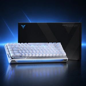 White Flydigi FS68 magnetic gaming keyboard