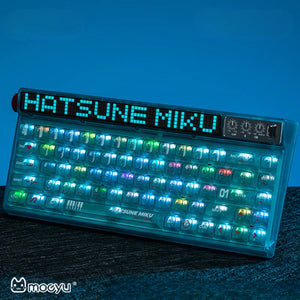 RGB lighting effects on the MOEYU Machenike Hatsune Miku keyboard