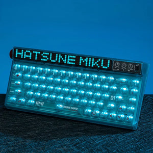 Cyan Hatsune Miku Heart of Esports mechanical keyboard