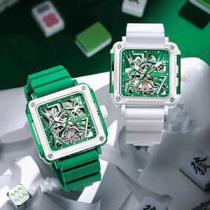 Green and white Fortune Mahjong watch editions