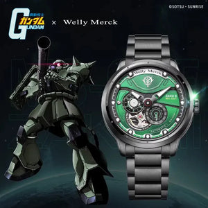 Green MS-06F Zaku II mechanical watch