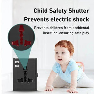 WY-08 travel adapter child safety shutter preventing electric shock