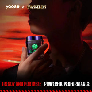 Portable Yoose Evangelion electric shaver held in one hand