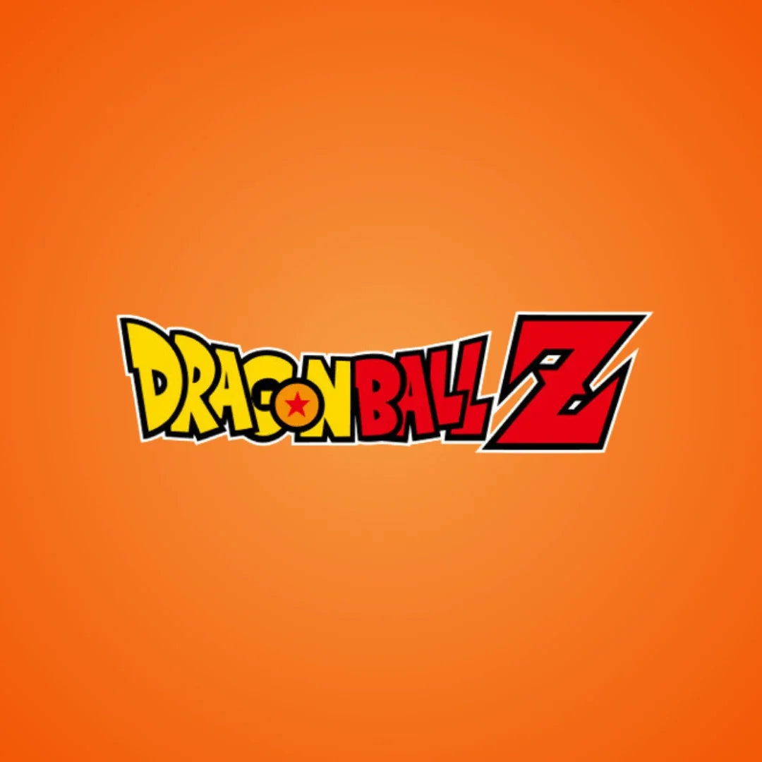 Dragon Ball Z logo with bold yellow and red text on an orange background