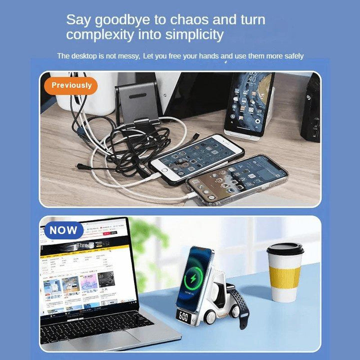 15W 3-in-1 Wireless Fast Charge Desktop Bracket - Risenty Store