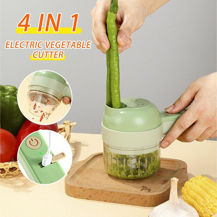 4 In 1 Handheld Electric Vegetable Cutter - Risenty Store