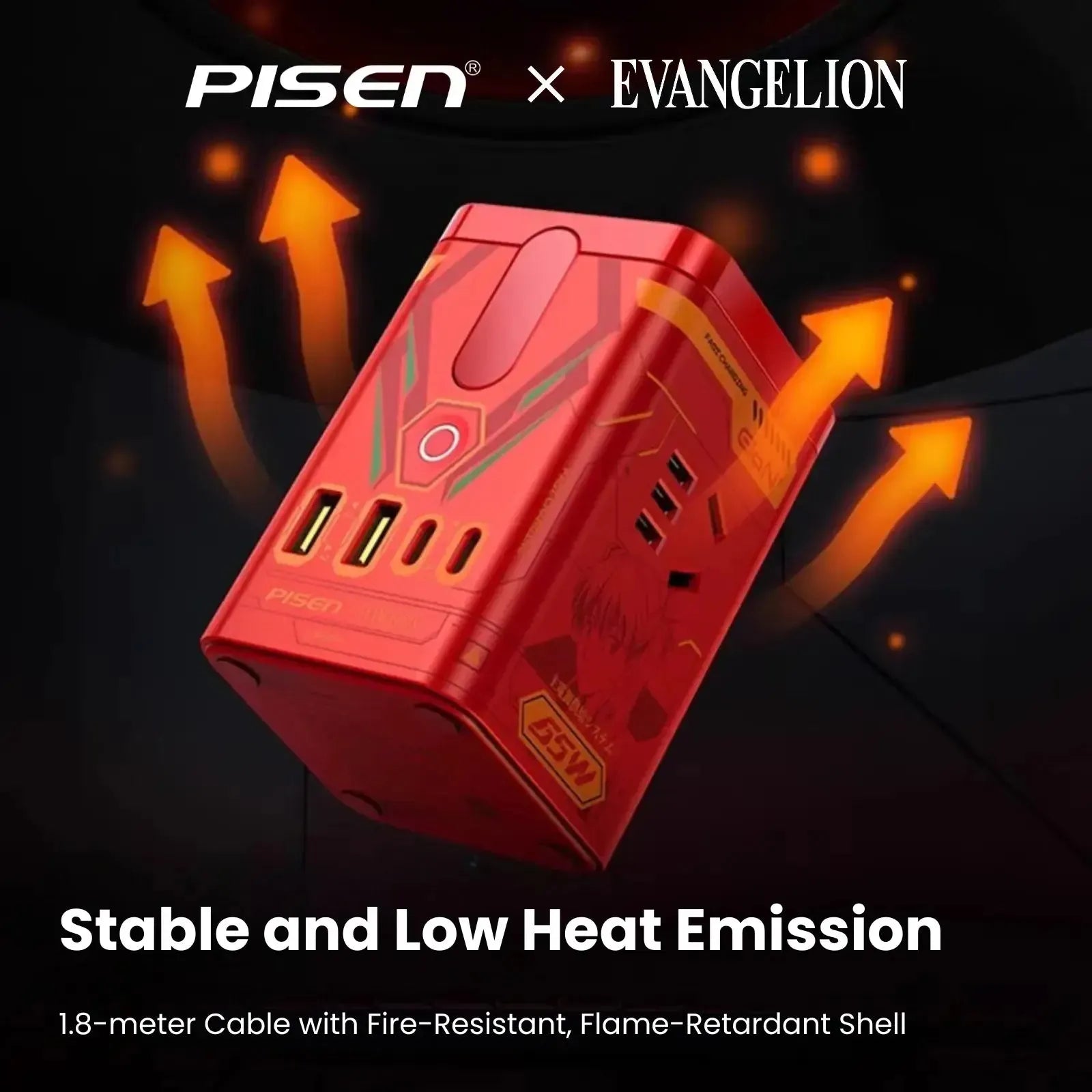 PISEN x Evangelion 65W 3-in-1 Magnetic Charger | Risenty Store