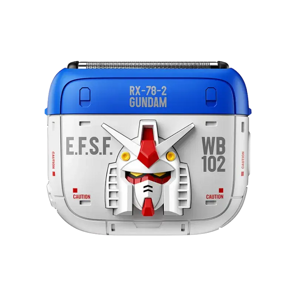 Yoose × Gundam RX-78-2 Electric Shaver front view – Gundam head design