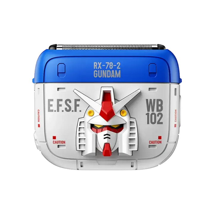 Yoose × Gundam RX-78-2 Electric Shaver front view – Gundam head design