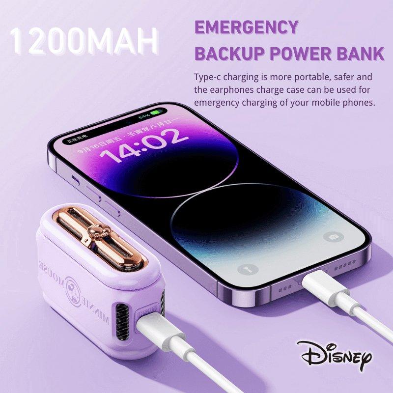 Disney Q8 2 In 1 Power Bank Earbuds - Risenty Store