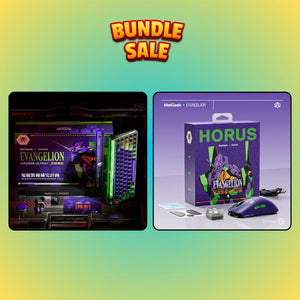 EVA-01 gaming bundle with Evangelion keyboard and HORUS mouse gift boxes