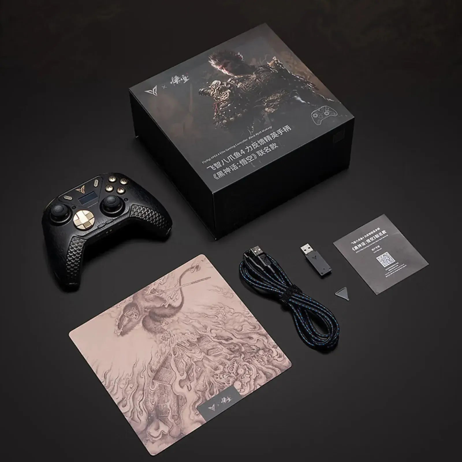 Flydigi APEX 4 controller with box, cable and accessories