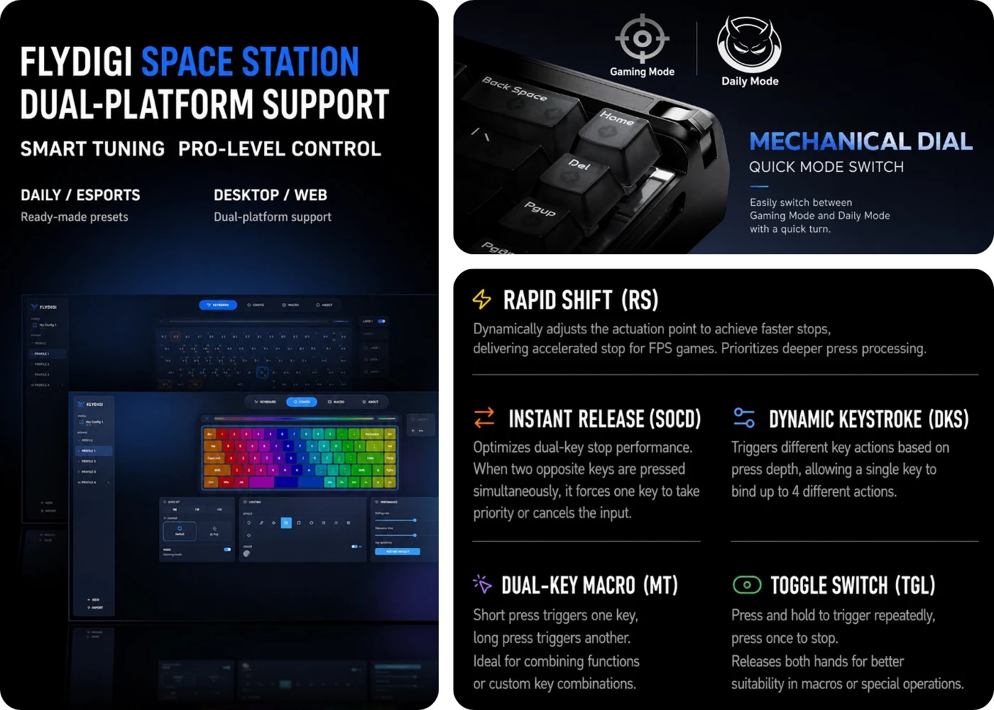 Flydigi Space Station customization controls for the Evangelion Rei FS68