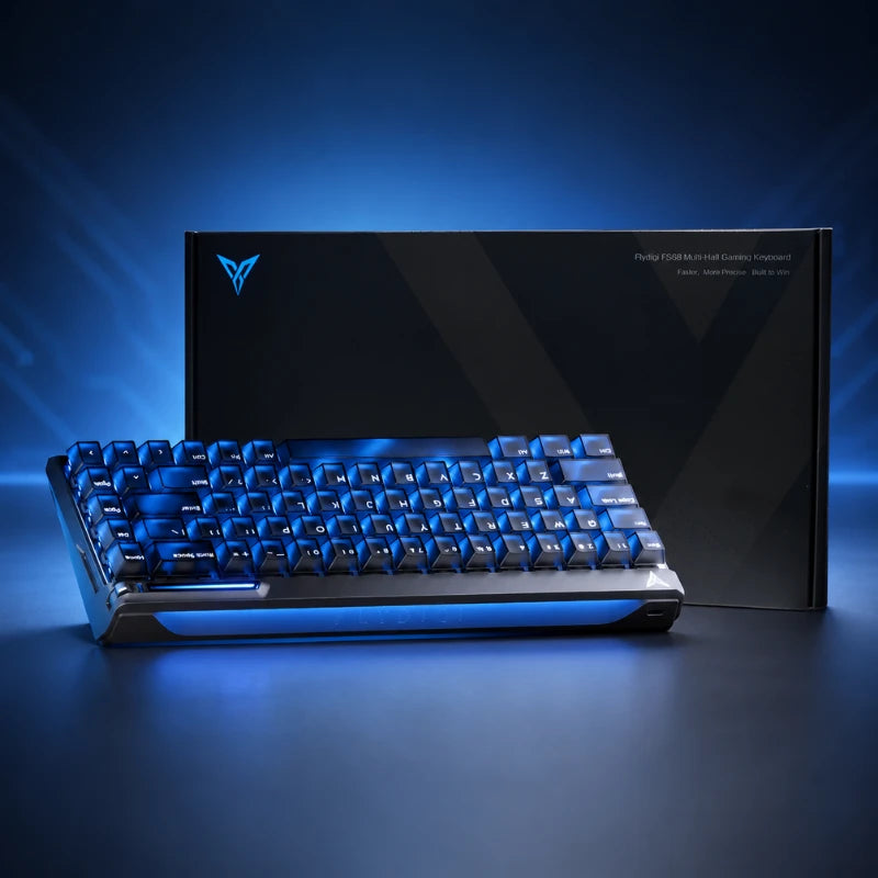 Black Flydigi FS68 magnetic gaming keyboard