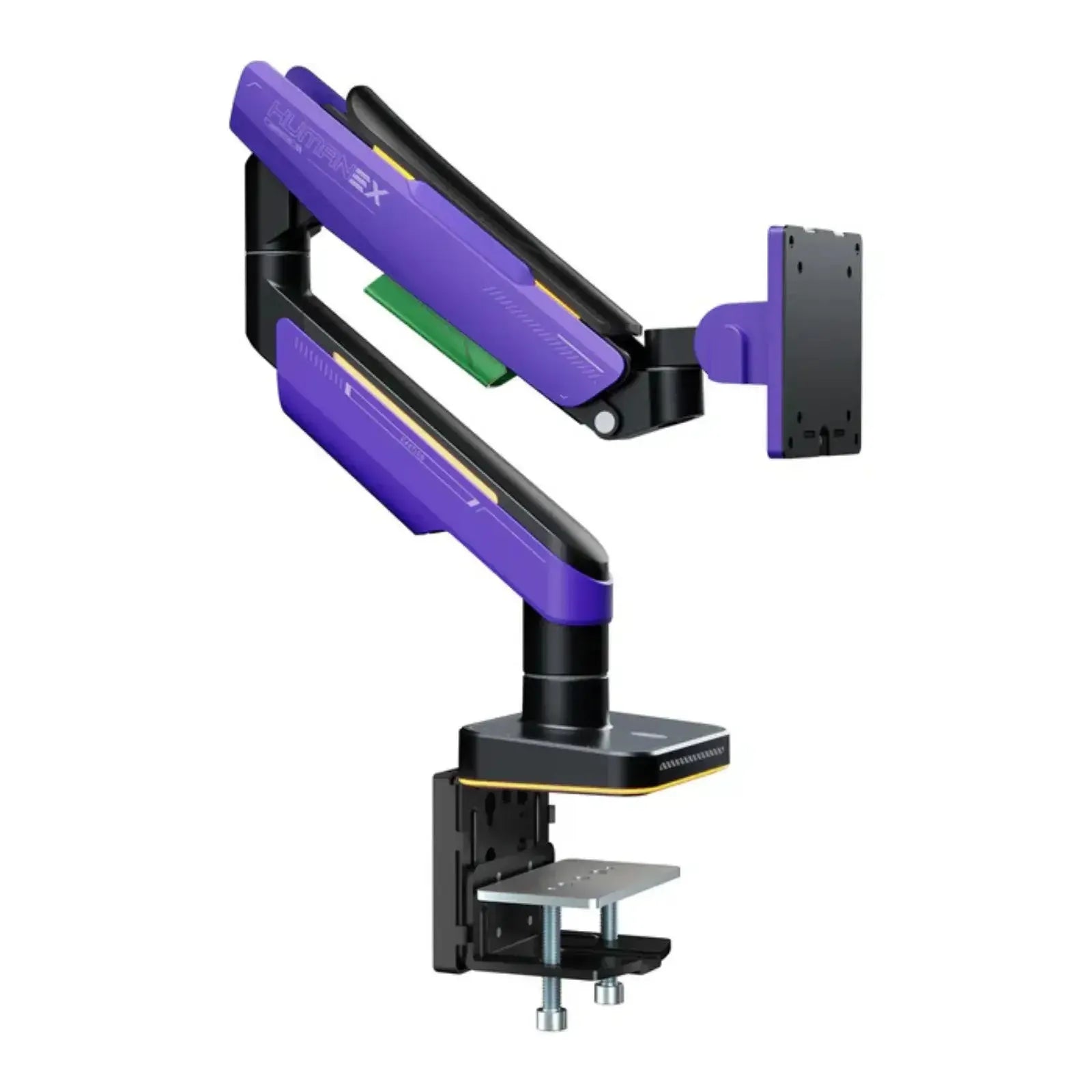 HumaneX T18-1E purple RGB gaming monitor arm