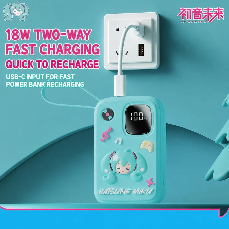 LUXUB Hatsune Miku power bank with 18W two-way fast charging