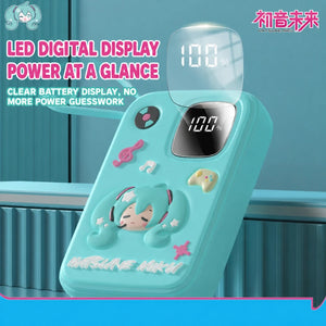 Hatsune Miku TP03 power bank with LED battery percentage display