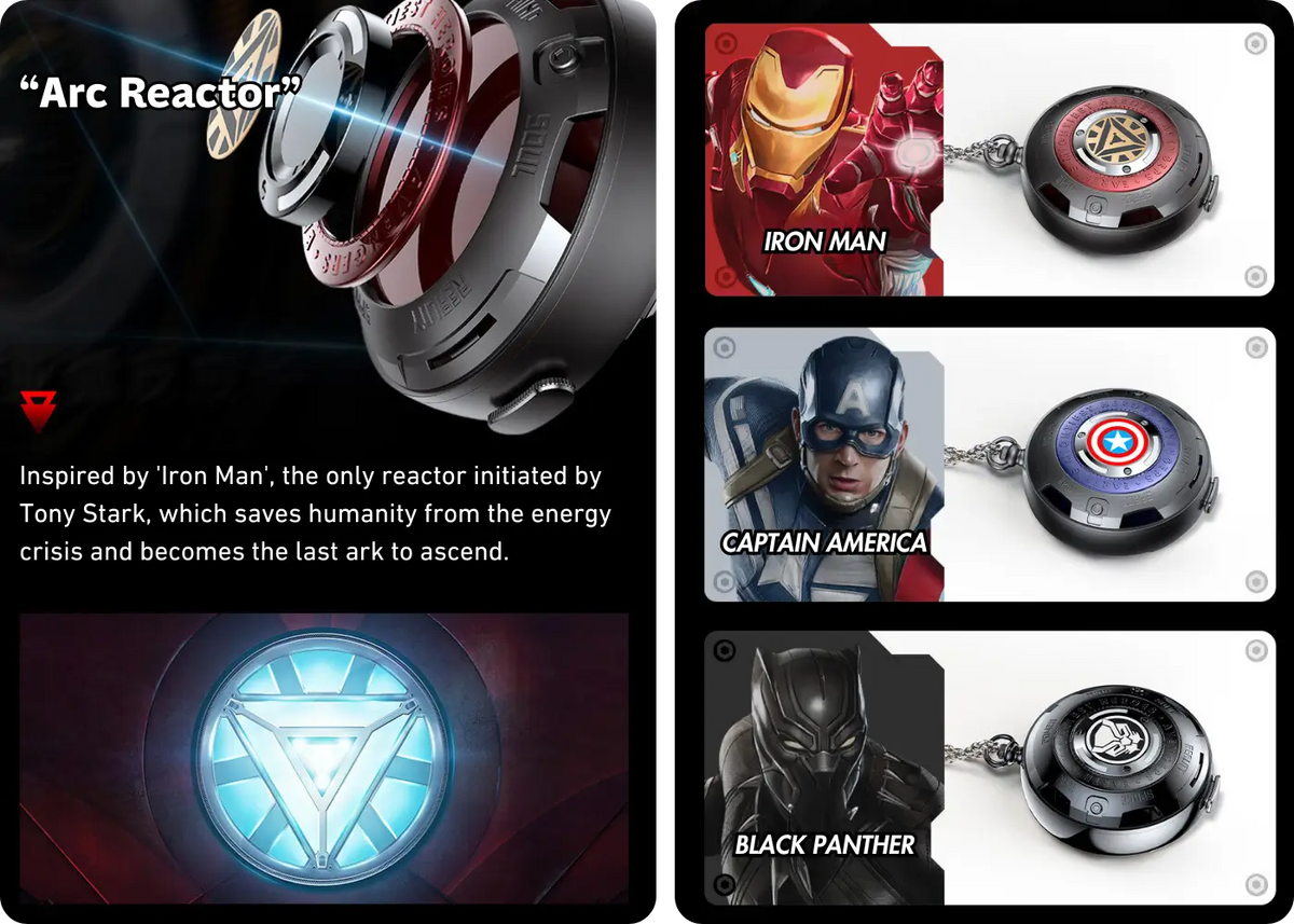 Marvel BF10 Pocket Watch-Inspired Trendy Earbuds - Pinnacle of Heroic Design