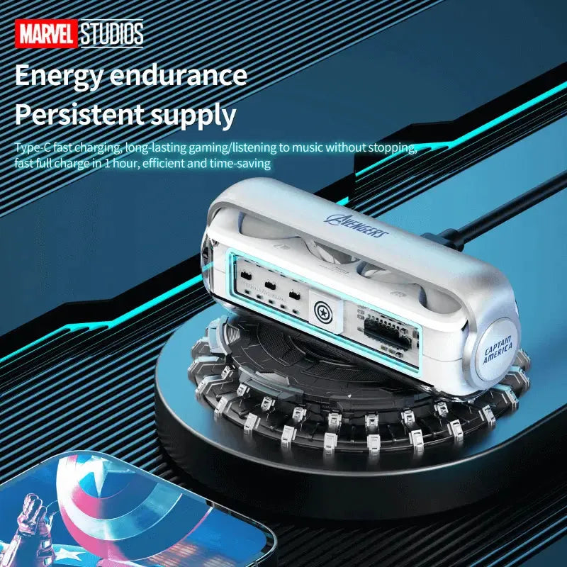 Marvel wireless earphones with long battery endurance