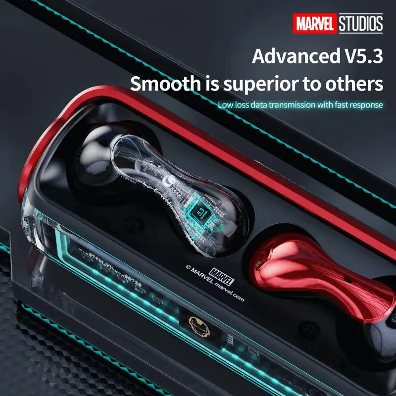 Marvel wireless earphones with Bluetooth 5.3 and stable transmission