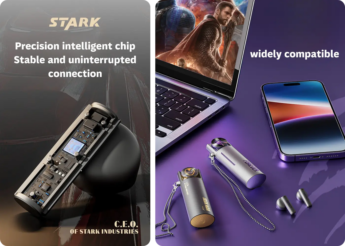 Marvel K-MV01 Necklace Gaming Earbuds - Low Latency Gaming Mode