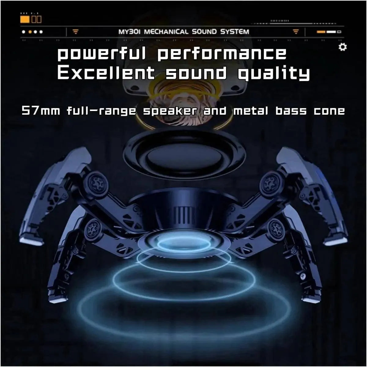 مكبر صوت ميكانيكي MY-301 MechCrab – متجر Risenty