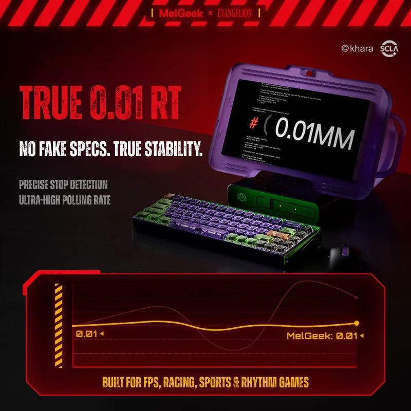 EVA-01 MADE68 Ultra+ keyboard with 0.01mm rapid trigger adjustment