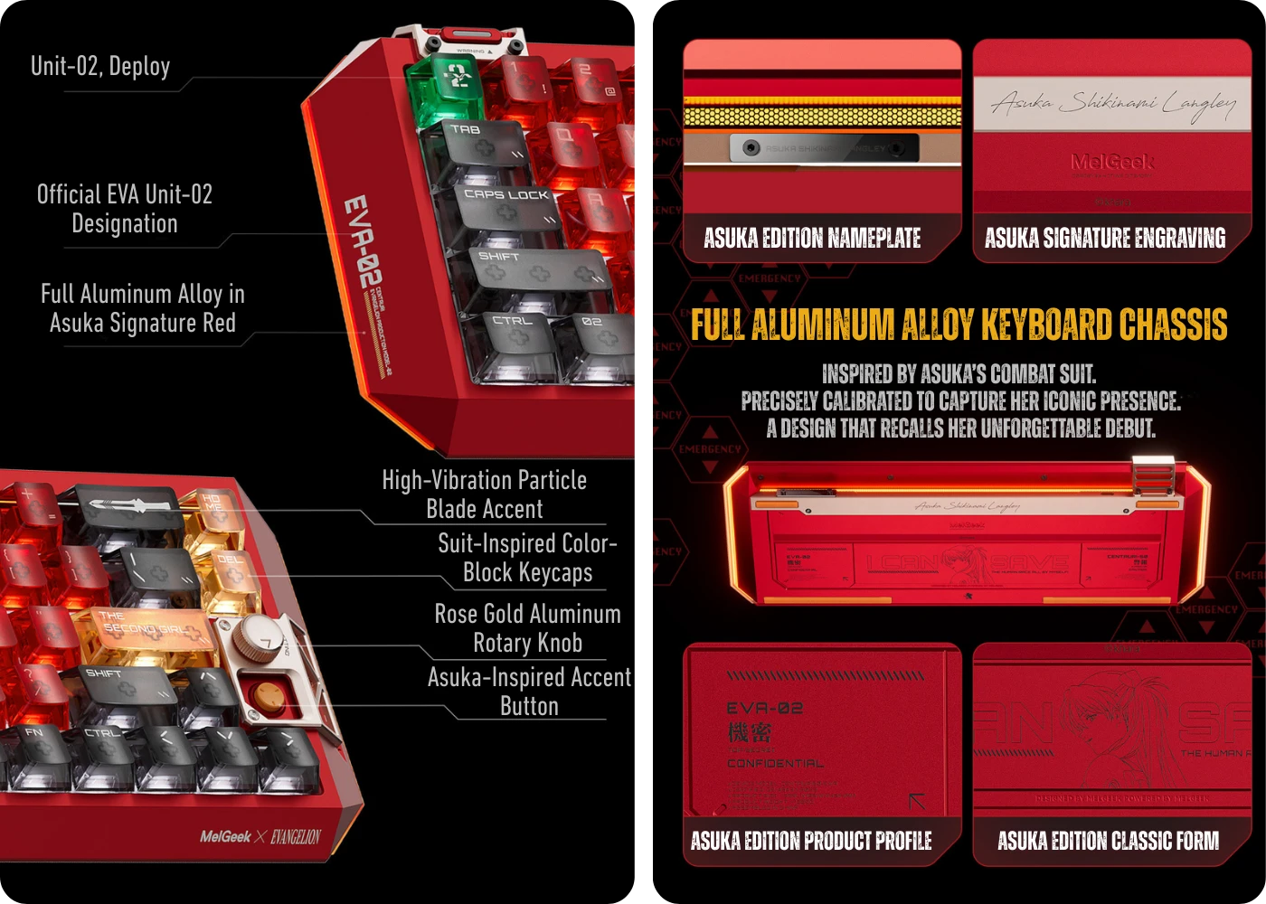 Full aluminum chassis and gasket structure inside the Asuka CENTAURI60 keyboard