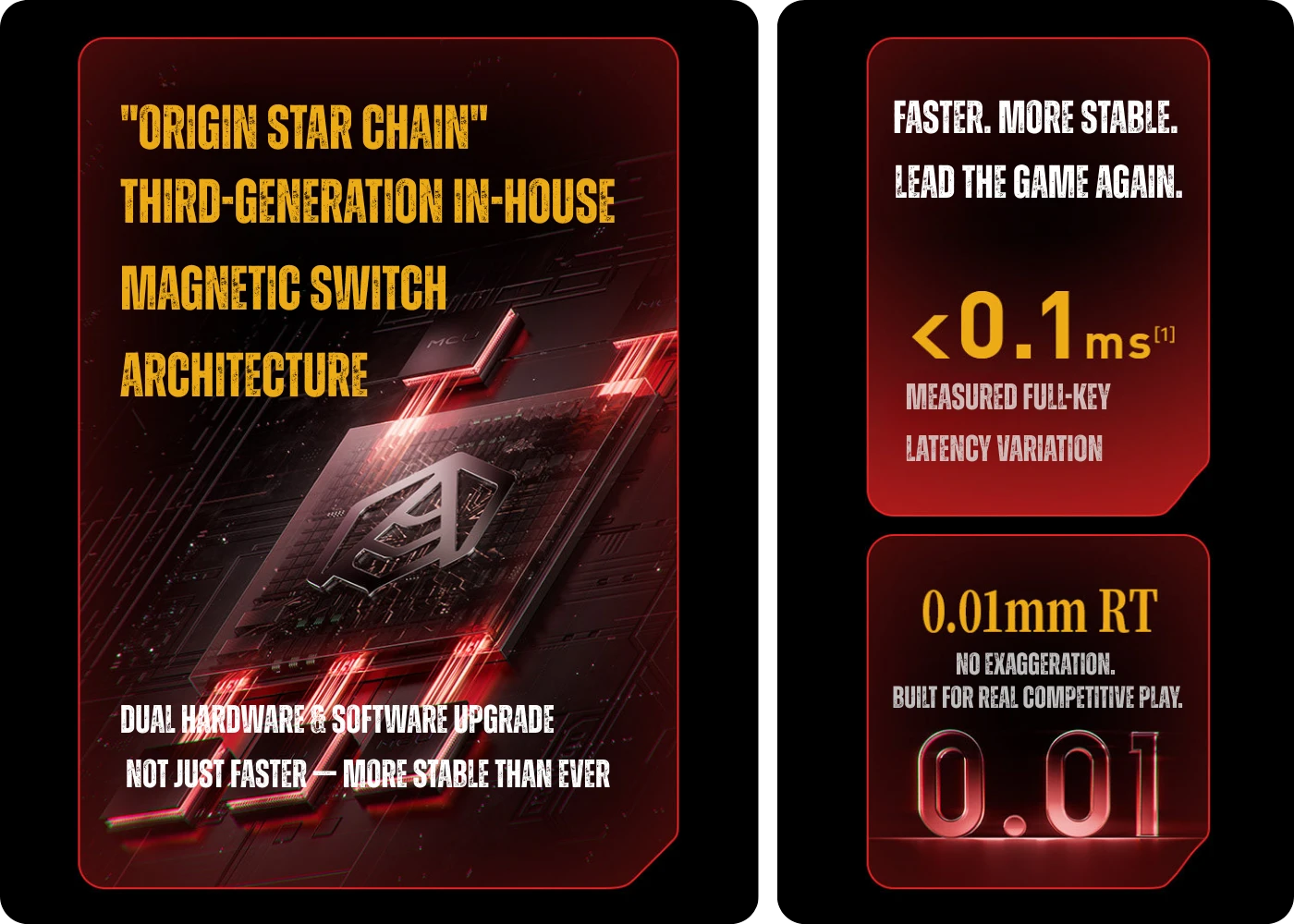 Origin Star Chain magnetic switches and 0.01mm Rapid Trigger on the Asuka CENTAURI60 keyboard