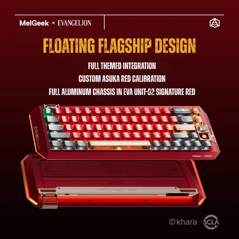 Floating flagship design of the Evangelion Asuka CENTAURI60 keyboard
