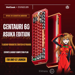MelGeek Evangelion Asuka CENTAURI60 magnetic gaming keyboard official edition