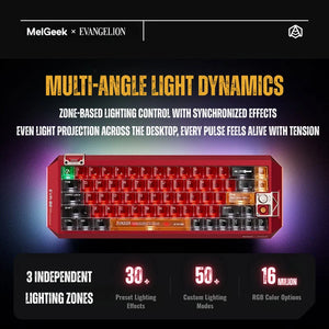 Multi-angle RGB lighting on the Asuka CENTAURI60 magnetic keyboard