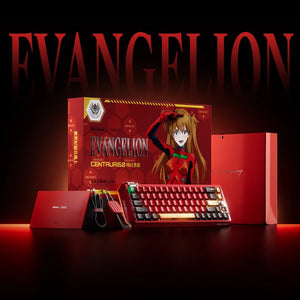 Asuka CENTAURI60 magnetic keyboard with Evangelion collector gift packaging