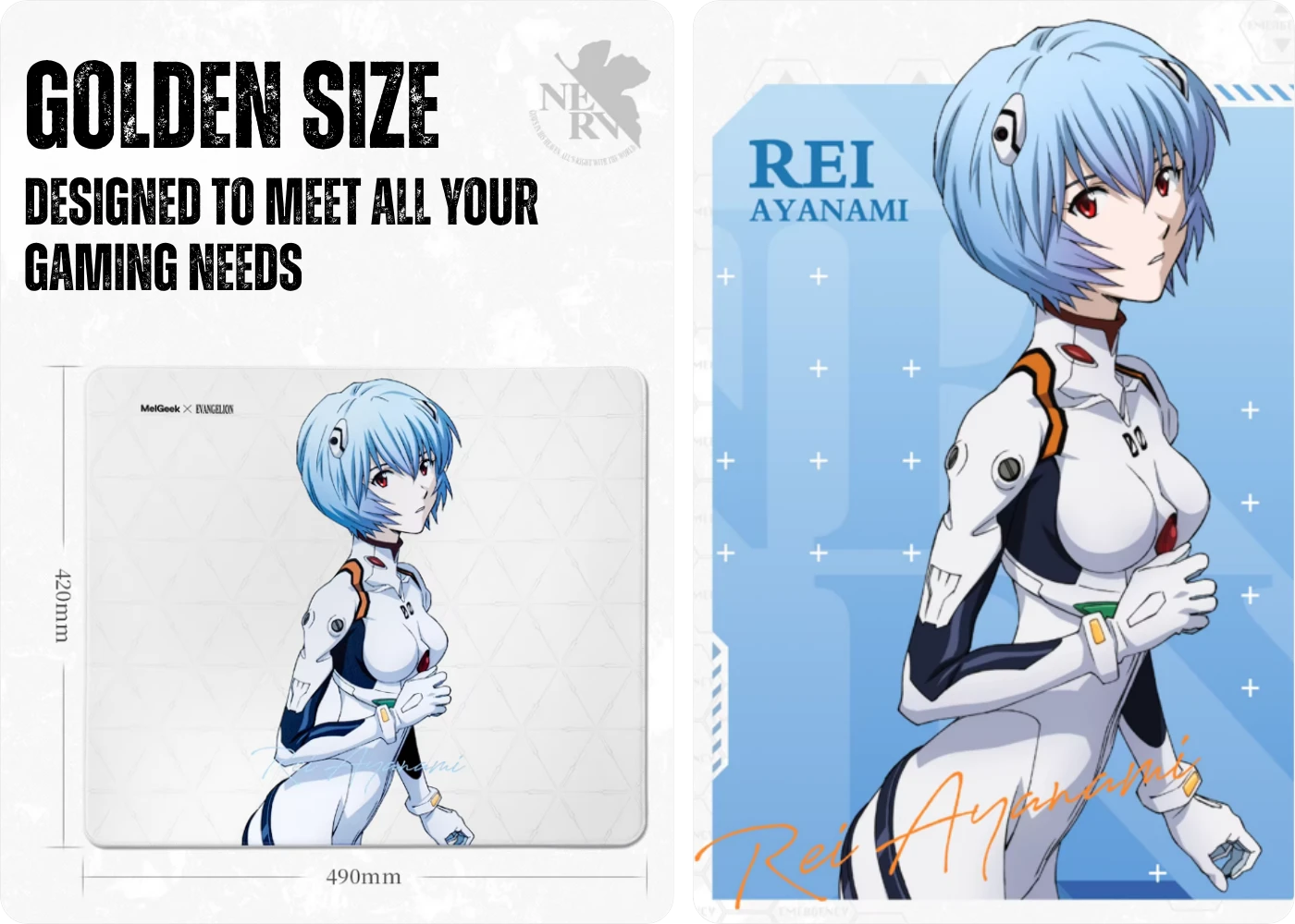Large Evangelion desk mat sized for comfortable keyboard and mouse movement