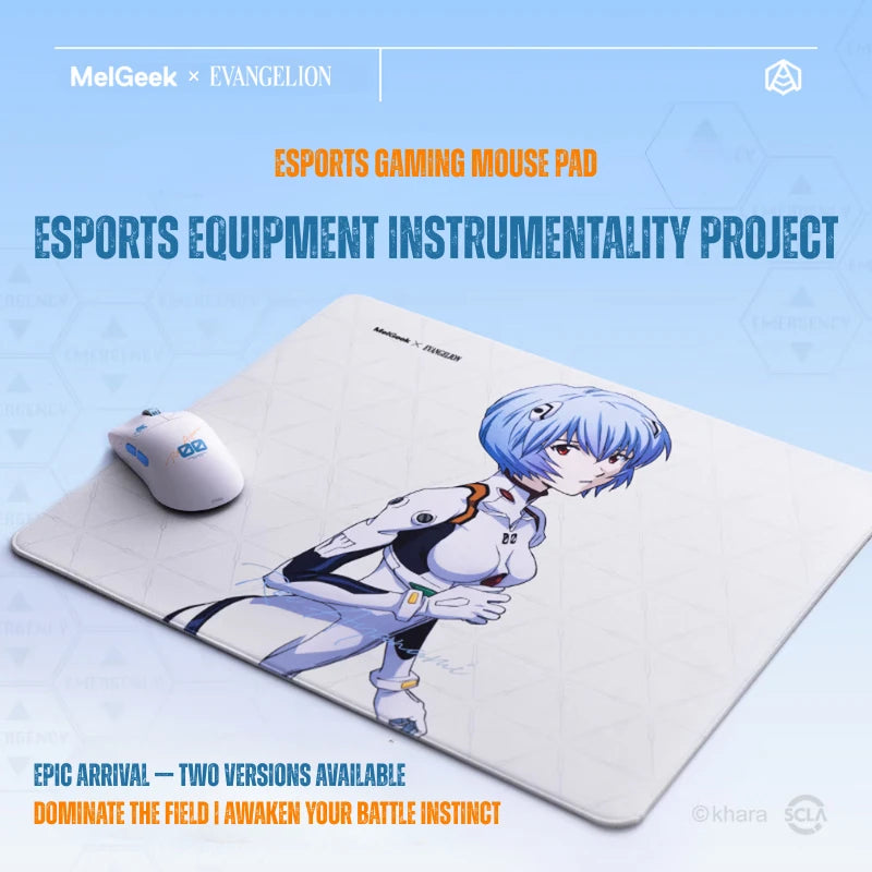 White Rei Ayanami Evangelion thick anti-slip gaming mouse pad