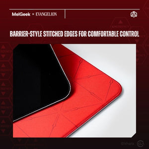 Precision stitched edges and anti-slip rubber base on the Evangelion mouse pad