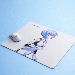 White Rei Ayanami Evangelion thick gaming mouse pad