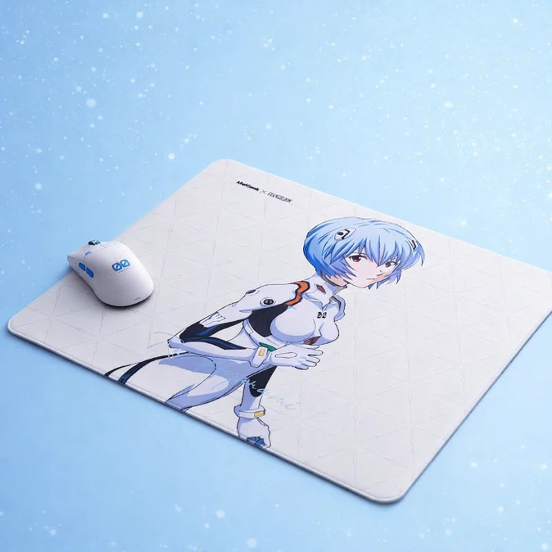 White Rei Ayanami Evangelion thick gaming mouse pad