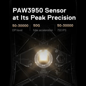 PAW3950 optical sensor inside the MelGeek HORUS wireless gaming mouse