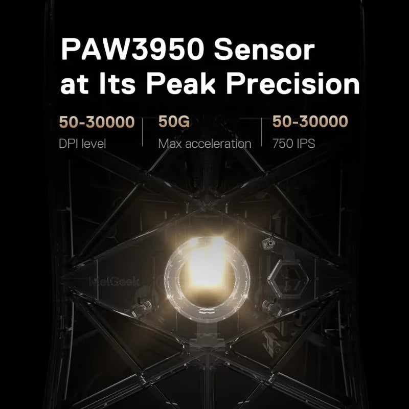 PAW3950 optical sensor inside the MelGeek HORUS wireless gaming mouse