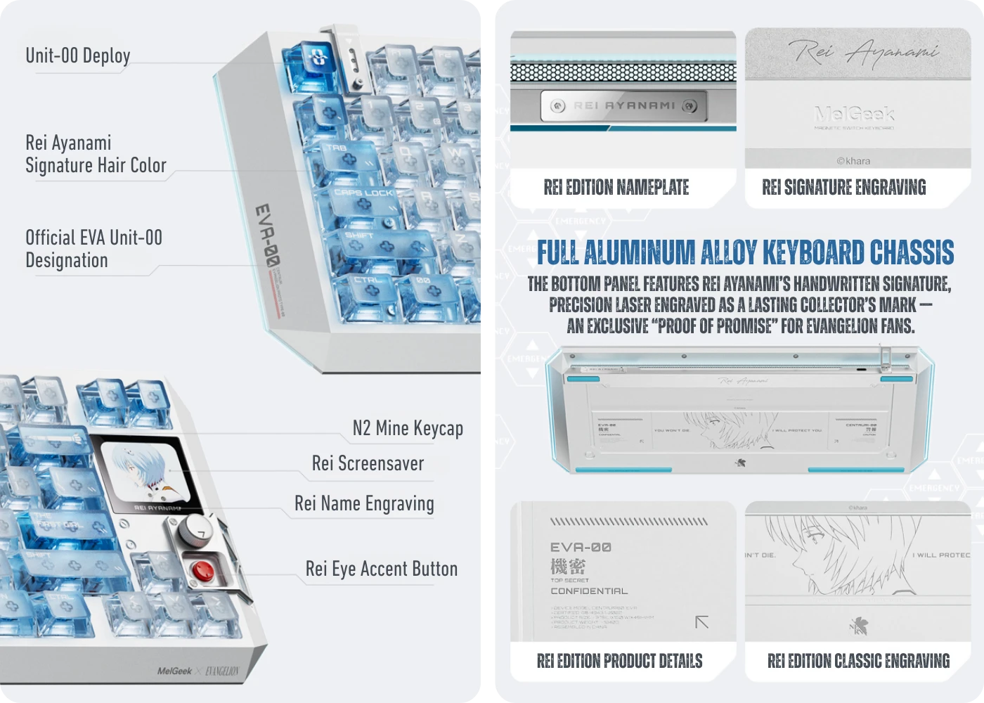 Rei CENTAURI80 OLED display, themed keycaps, and full aluminum keyboard chassis