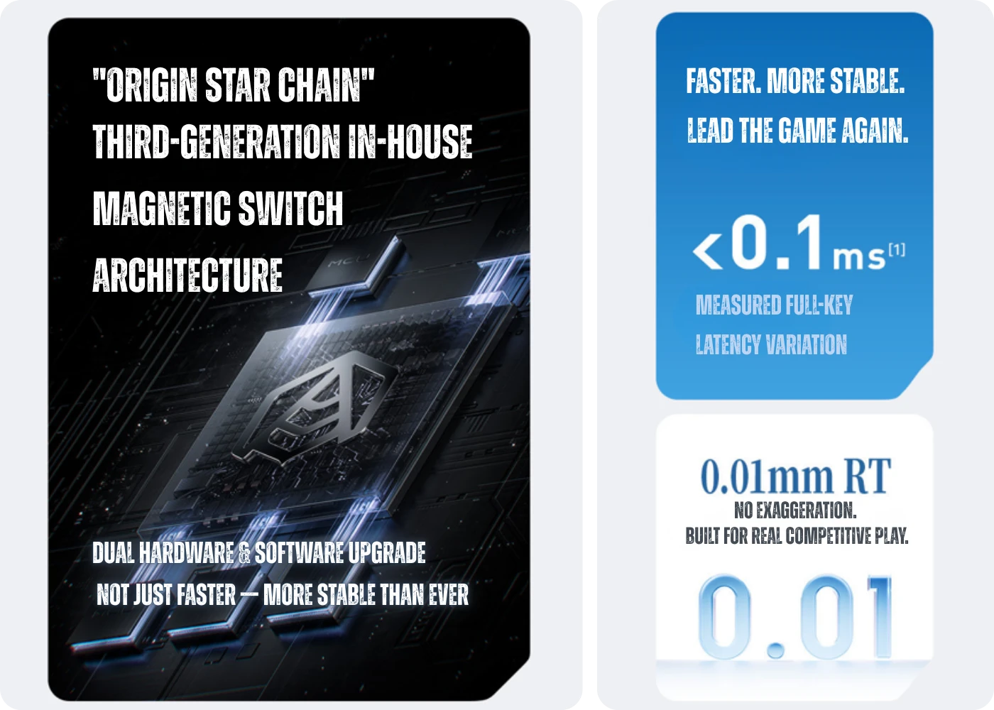Origin Star Chain magnetic switches and 0.01mm Rapid Trigger on the Rei CENTAURI80 keyboard