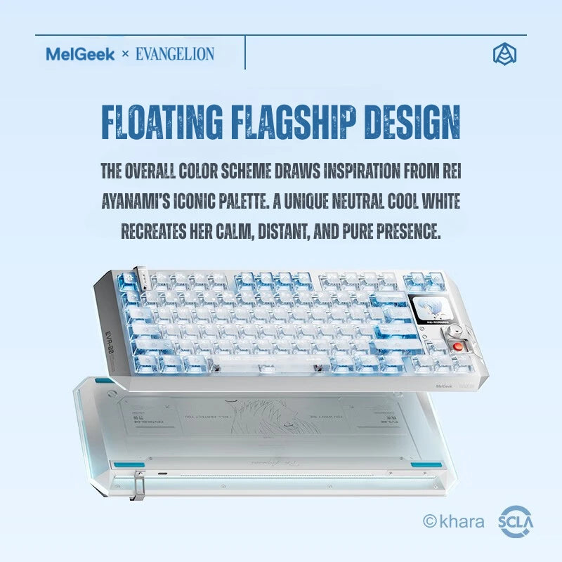 Floating flagship design of the Evangelion Rei CENTAURI80 keyboard