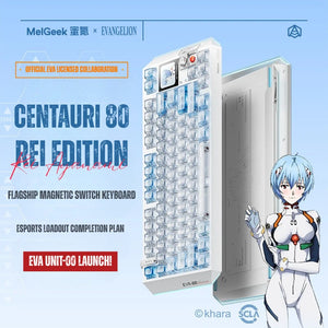 MelGeek Evangelion Rei Ayanami CENTAURI80 magnetic gaming keyboard official edition