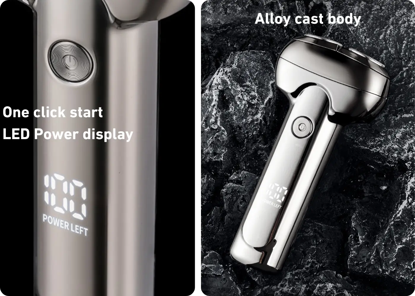 Men's Dual Floating Head Digital Display Electric Shaver - Smart Digital Display