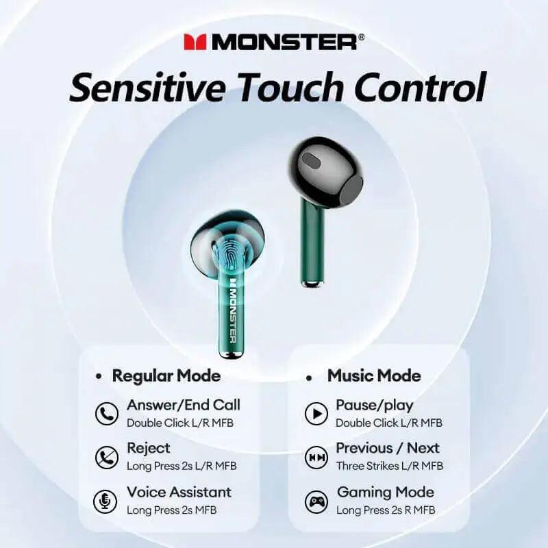 Monster XKT16 Gaming Earbuds - Risenty Store