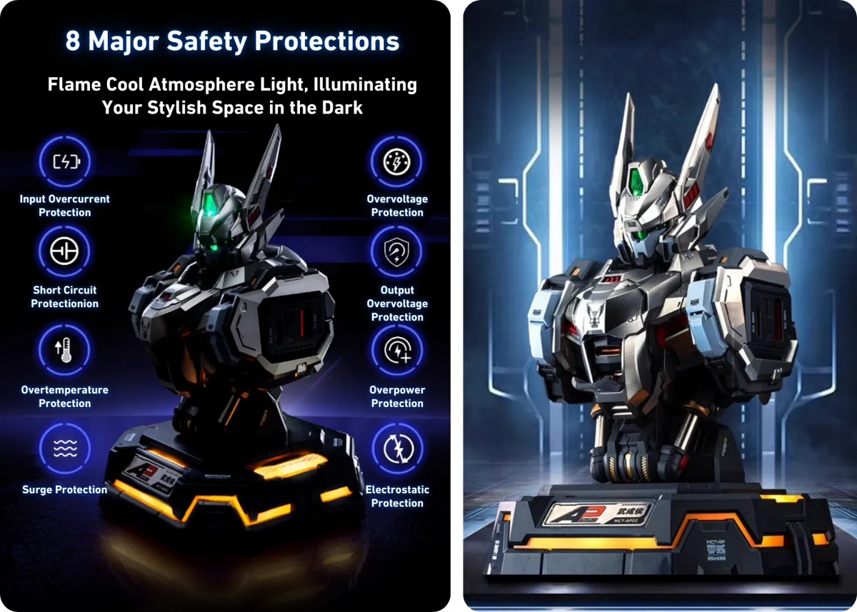 MOSHOWTOYS MCT-AP02 Marquis WuChenghou Mecha Estação de Carregamento 65W – imagem de recursos do produto