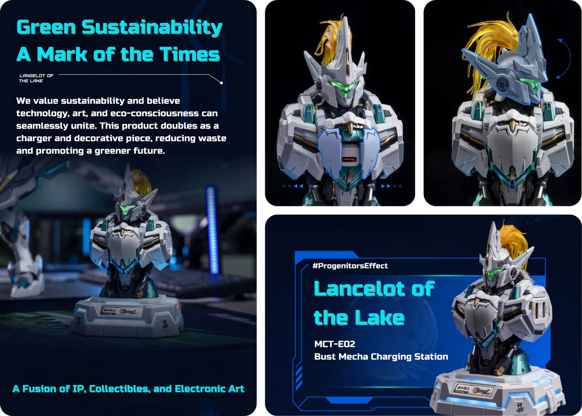 MOSHOWTOYS MCT-E02 Lancelot of the Lake Mecha Estação de Carregamento 32W – imagem de recursos do produto